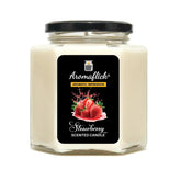 Strawberry Scented Candle in Hexagonal Jar